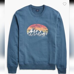 J. Crew Sunset Mountain Sweatshirt Men's Crewneck Size XL NWOT!